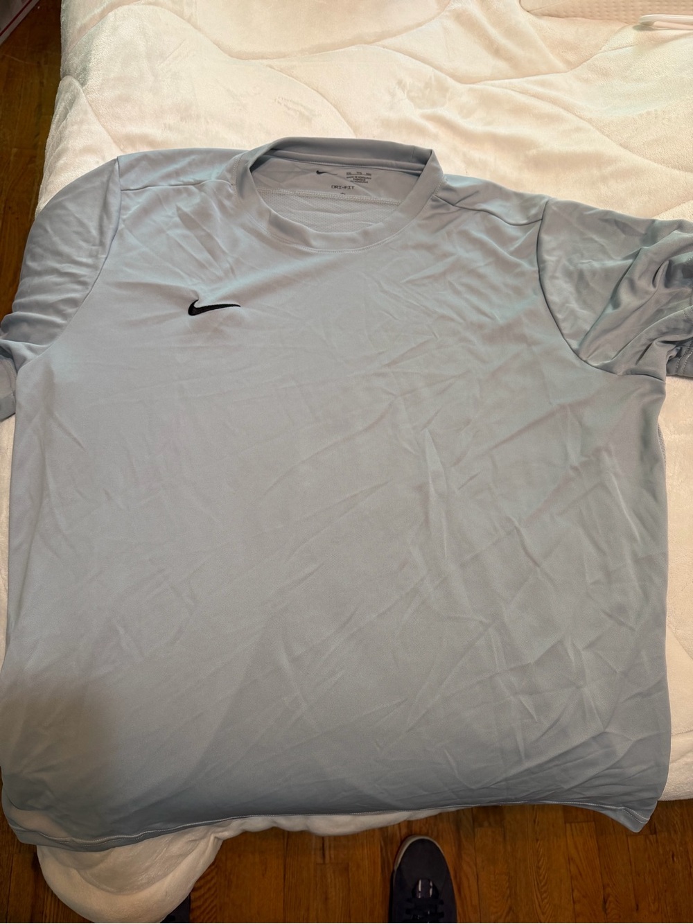 Nike Light gray Short Sleeve Dri-FIT Crew with Black Swoosh xxl